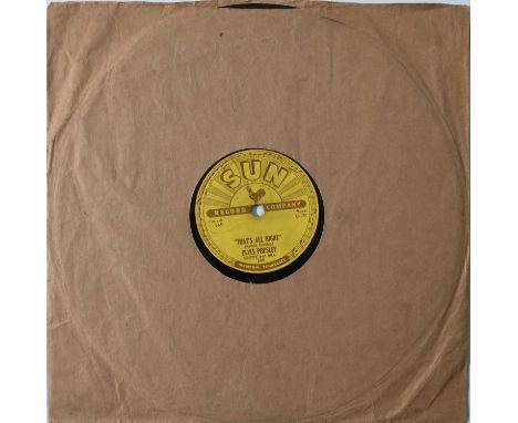 ELVIS PRESLEY - SUN 209 - THAT'S ALL RIGHT/BLUE MOON OF KENTUCKY - ORIGINAL US 10" 78PM RECORDING. A well presented original 