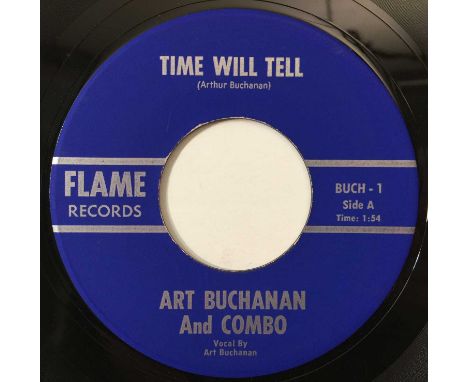 ART BUCHANAN AND COMBO - TIME WILL TELL 7" (ROCKABILLY - FLAME BUCH-1). A boogie led rockabilly 7" jam by Art Buchanan and Co