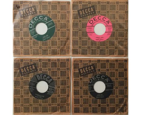 BUDDY HOLLY - 7" DECCA RARITIES. A wonderful pack of 4 Buddy Holly 7" rarities on Decca. Titles include Love Me/ You Are My O
