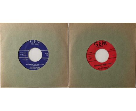 REGGIE PERKINS - PRETTY KITTY 2x 7" (ORIGINAL RED/ BLUE LABEL COPIES - GEM 1201). A fantastic pack of 2 7" copies of Pretty K