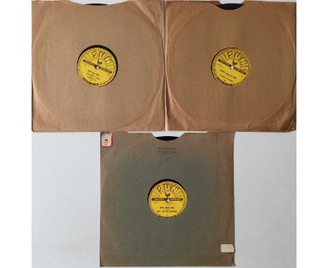 MALCOLM YELVINGTON/JOHNNY CASH/BILLY THE KID EMERSON - ORIGINAL US SUN 10" 78RPM RECORDINGS (246/221/214). Superb pack of 3 x