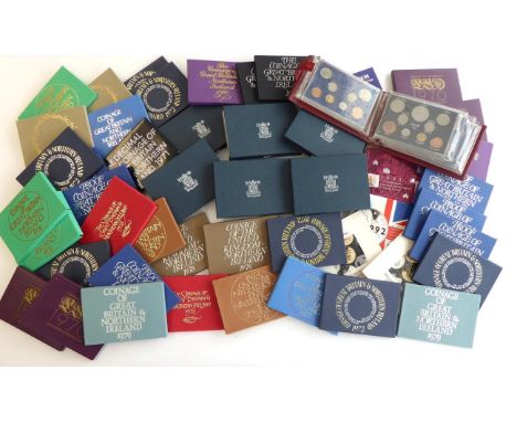 43 x UK Proof Sets comprising: 1970(x4), 1971, 1972(x7), 1973(x2), 1974(x2), 1975(x3), 1976(x2), 1977(x2), 1978(x2), 1979(x2)