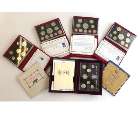 Sterling Silver Proof Set 1996 '25th Anniversary of Decimalisation' comprising 7 x standard circulation coins £1, 50p, 20p, 1