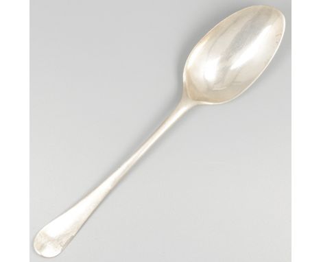 Dinner spoon (Rotterdam 18th century) silver. Made in Dutch smooth. Netherlands, Rotterdam, 18th century, hallmarks: unclear 