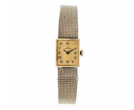 Omega AA-5331 - Ladies watch - approx. 1972. Case: gold filled (BLA 10 kt.) - bracelet: gold filled (BLA 10 kt.) - manual win