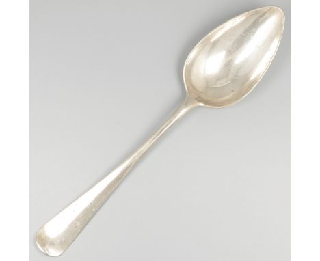 Vegetable spoon ''Haags Lofje'' silver. ''Haags Lofje''. Netherlands, Schoonhoven / Utrecht, B.H. Driesen, 1930, hallmarks: l