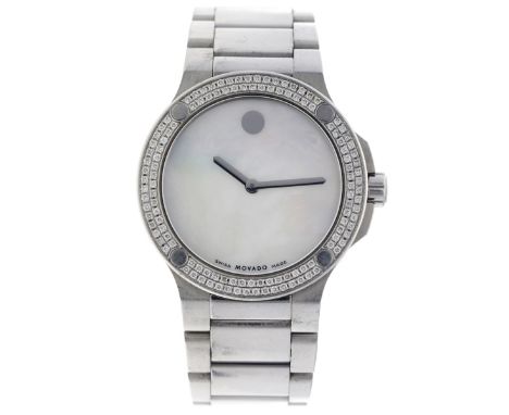 Movado Extreme 123141054S - Ladies watch - approx. 2010. Case: steel - bracelet: steel - quartz - box - condition: good - dia