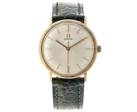 Omega Vintage 14k - Men's  watch - approx. 1967. Case : yellow gold (14 kt.) - strap: leather (new) - manual winding - diamet