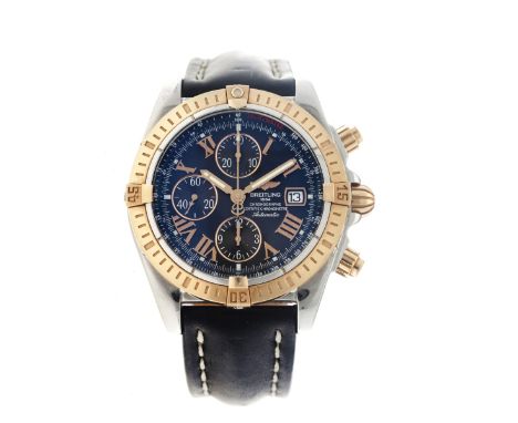 Breitling Chronomat Evolution C13356 - Men's watch. Case: Gold/steel (18 kt.) - strap: leather - automatic - diameter: 44 mm 