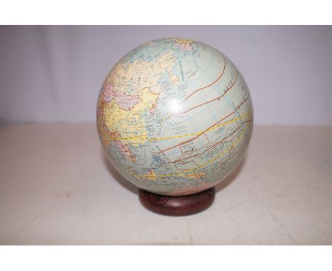 Terrestrial globe on ring stand