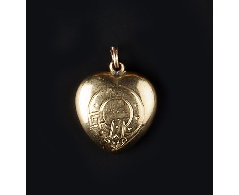 A COLLECTION OF ANTIQUE AND LATER JEWELLERY, to include a gate-link bracelet, stamped '9ct', a Victorian heart-shaped locket 