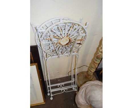 Pair of iron folding garden chairs