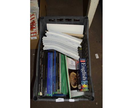 Box of various Christies and Sotherbys catalogues, mainly watch and clock interest plus further magazines