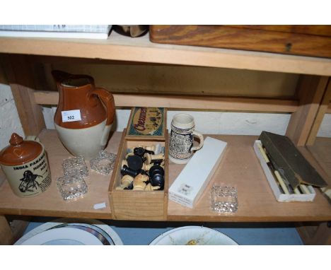 Mixed Lot: Jug, chess pieces, cutlery etc