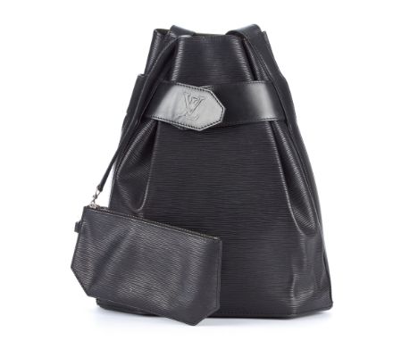 Louis Vuitton, a black epi Sac D'Epaule GM handbag, crafted from black textured epi leather with smooth leather trim, featuri