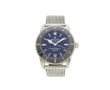 Breitling, a stainless steel SuperOcean Heritage II bracelet watch, reference AB2010, signed automatic movement calibre B20, 