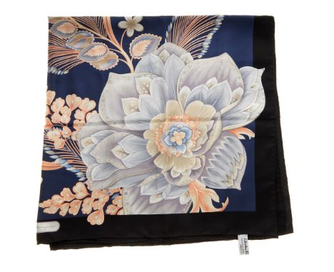 Salvatore Ferragamo, a floral silk scarf, measuring 88 by 88cmCondition- Overall very good condition- No noticeable marks or 
