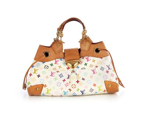 Louis Vuitton, a limited edition Takashi Murakami white multicolore monogram Ursula handbag, featuring a white multicoloured 