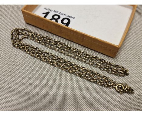 9ct Gold Double Row Pocketwatch Chain - 7.6g