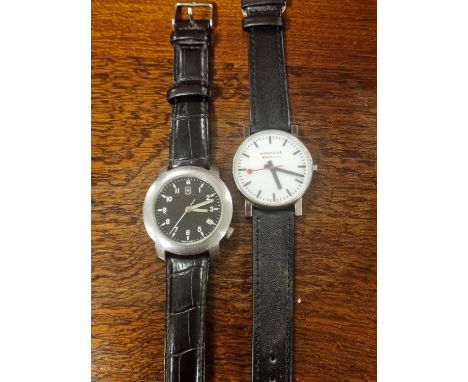 Pair of Swiss Wristwatches Watches inc Victorinox &amp; Mondaine Glacier Express Watch