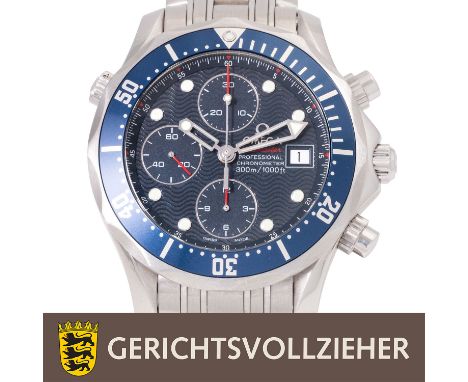 OMEGA Seamaster 300M Herren Chronograph, Ref. 2225.80.00. Full Set aus 2014. Edelstahl. Automatik-Werk Kal. 1164, sehr gute G