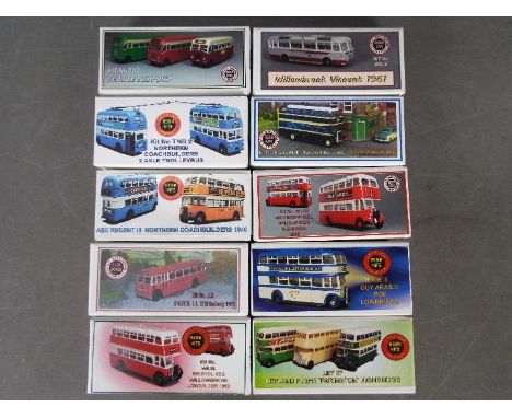 Little Bus Company - A group of 10 x resin model bus kits in 1:76 scale including # WIL6H AEC Regent Willowbrook Highbridge, 