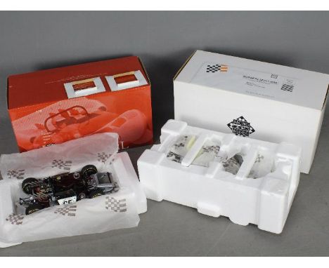 Exoto - A 1:18 scale Chaparral 2 from the Racing Legends series. The car appears Near Mint but one of the intake tube has bro