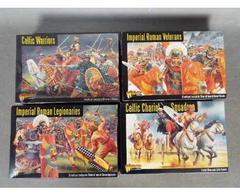 Warlord Games - 4 x sets of plastic model kit figures in 28 mm tall scale including # WG-IR2 Imperial Roman Veterans, # WG-CE