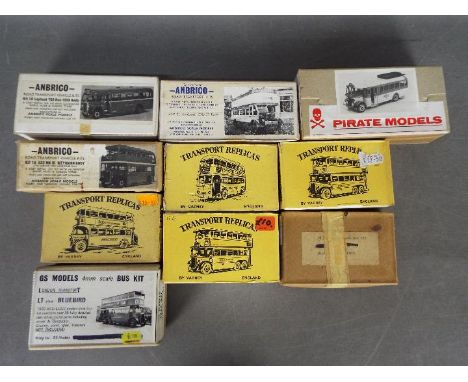 Anbrico - GS Models - Pirate Models - A collection of 10 x white metal model kits in 1:76 scale including Leyland TD3, AEC We