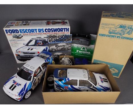 Tamiya - A boxed 1:10 scale #58112 Ford Escort RS Cosworth R/C High Performance Racing Car. The model is built to an Excellen