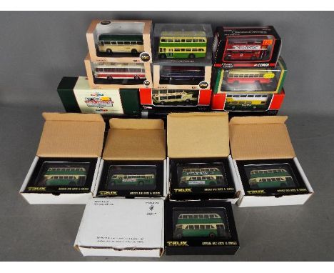 Trux - Corgi - Oxford - A collection of 17 x boxed bus models mostly in 1:76 scale including # OM41103 Accrington Corporation