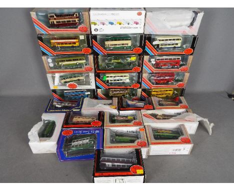 EFE - A collection of 27 x boxed 1:76 scale bus models including # 20904 Southdown Leyland Windover coach, # 19803DL Dundee D