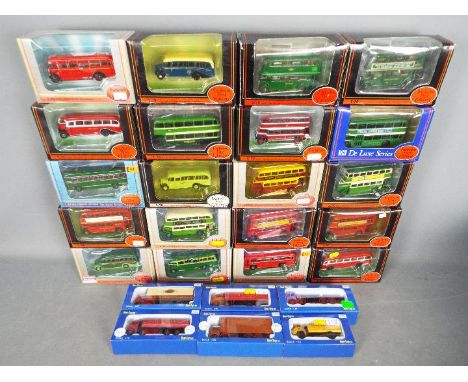 EFE - Base Toys - A group of 26 x boxed bus and truck models in 1:76 scale including # 14006DL Bath Services Bristol FLF Lode