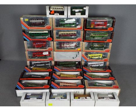 EFE - A collection of 30 x boxed bus models in 1:76 scale including # 31505 East London Platinum Routemaster, # 16520 South Y