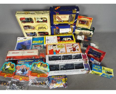 Corgi - Matchbox - Tomica - A group of x 18 boxed / carded vehicles in various scales including # F15 London bus in 1:130 sca