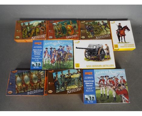 Imex; HaT - A collection of nine boxed 1:72 scale plastic model soldier kits. Lot includes HaT #8109 WW2 German Artillery; #8