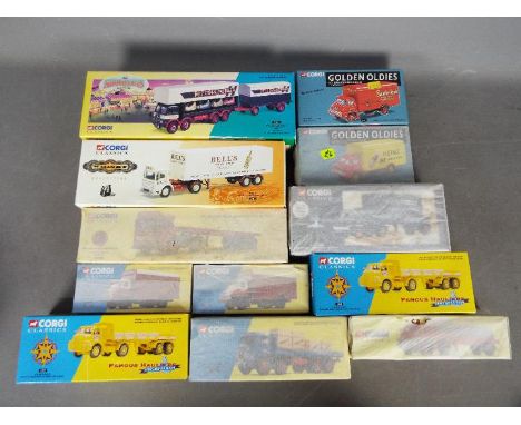 Corgi - 12 boxed diecast model vehicles from various Corgi ranges. Lot includes Corgi #21303 'Whisky Collection' AEC Ergomati