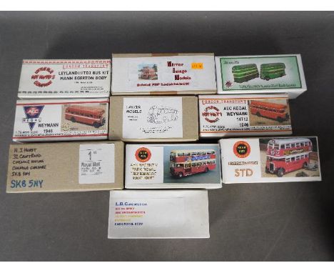 Little Bus Company - Lancer Models - A group of 10 x resin model bus kits in 1:76 scale including Dennis Lance K3, Midland Re