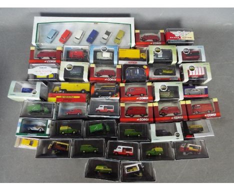 Corgi Trackside, Oxford Diecast, Schuco, Cararama, Bachmann - 41 boxed diecast model vehicles mainly in 1:76 scale. Lot inclu