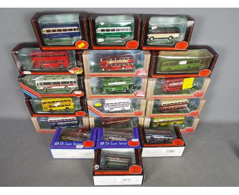 EFE - A collection of 19 x boxed 1:76 scale bus models including # 35211 Bournemouth Transport BET bus, # 38114 Ribble Bristo