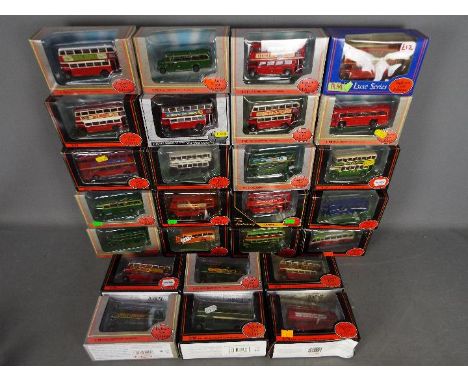 EFE - A collection of 26 x boxed bus models in 1:76 scale including # 30501 London Transport Guy GS Special, # 20126 Shamrock