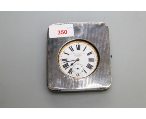 A large  Barraclough & Sons, Leeds, pocket watch,  the white enamel dial with Roman numerals and secondary dial with arabic n