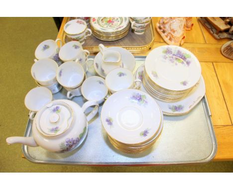 A six piece Czechoslovakian tea service