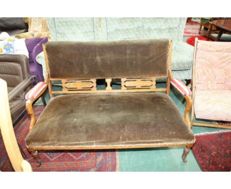 An inlaid mahogany two seater sofa (19th century)