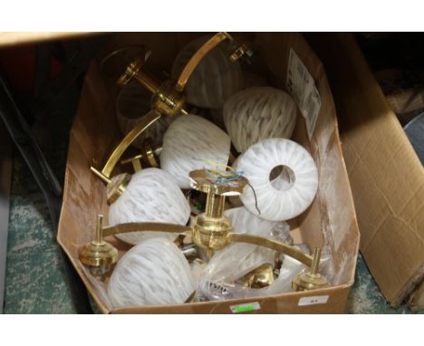 A box of modern light fittings