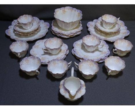 A THIRTY-FOUR PIECE FOLEY WILEMAN &amp; CO CHINA PART TEA SERVICE