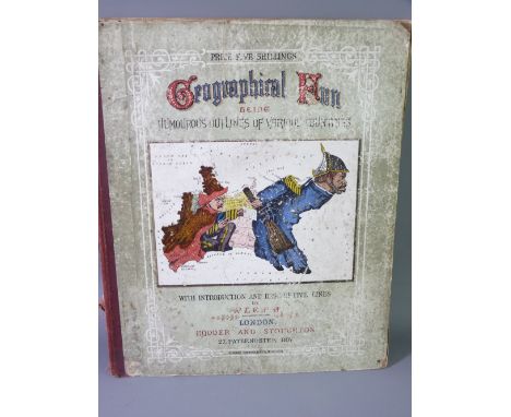 'GEOGRAPHICAL FUN' book by Hodder &amp; Stoughton being humorous outlines of various countries by Aleph (William Henry) conta