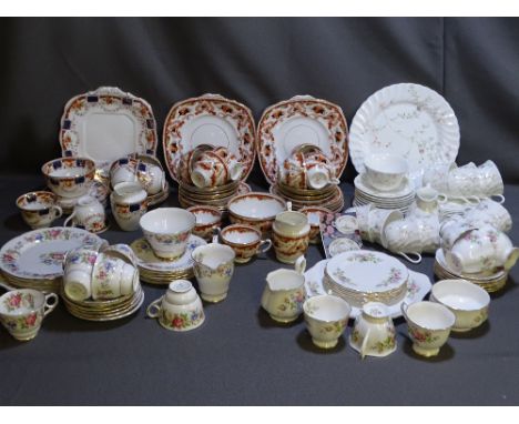 QUANTITY OF CHINA TEAWARE - Royal Albert Moss Ross, Royal Stafford Rochester, Royal Albert Crown and Wedgwood Campion ETC