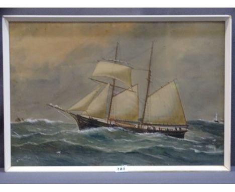 REUBEN CHAPPELL watercolour - 'The Francis of Lancaster in rough seas', signed R Chappell Goole, 35 x 52cms