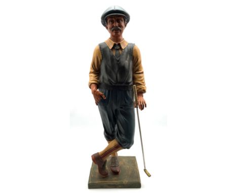 Modern resin model of a vintage golfer, H99cm Condition Report & Further Details Click here for further images, condition, au